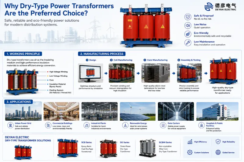 Zakaj so močnostni transformatorji suhega tipa postali priljubljeni v sodobnih sistemih za distribucijo električne energije?